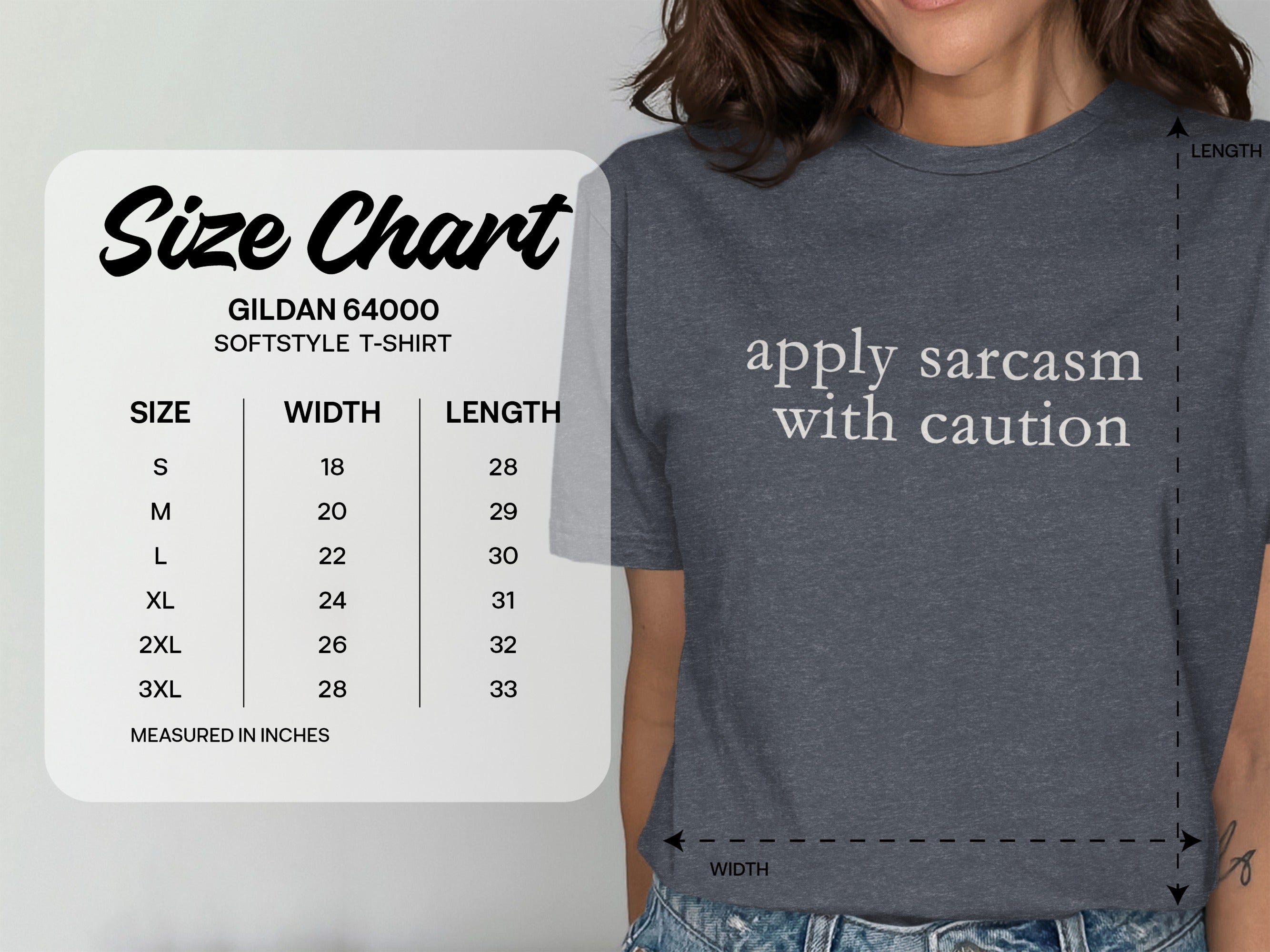 Apply Sarcasm With Caution Gildan Softstyle T-Shirt product type