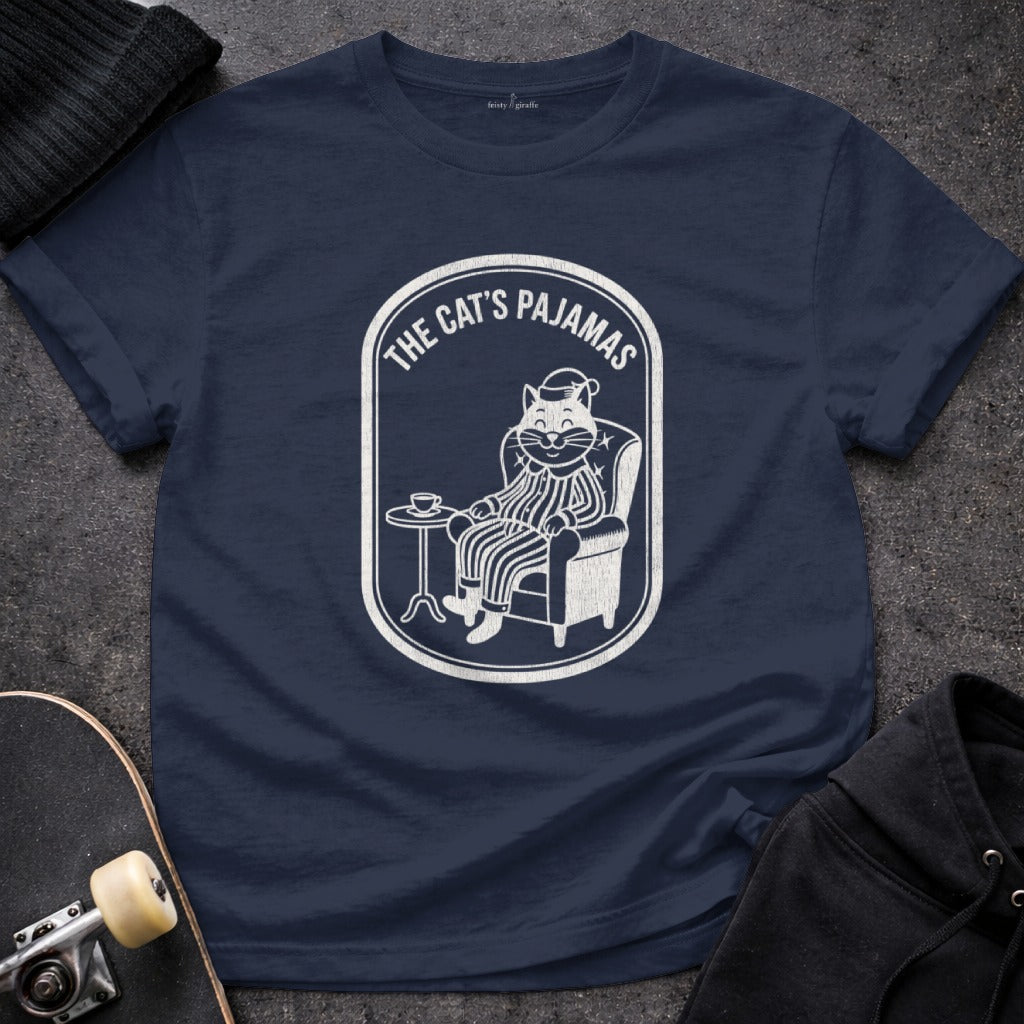 The Cat's Pajamas Graphic Tee Retro Design Shirt