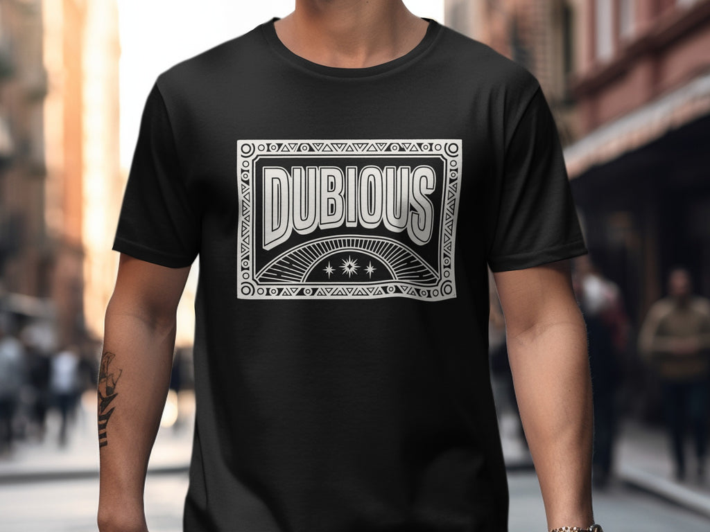 DUBIOUS Graphic Design Black Shirt product type