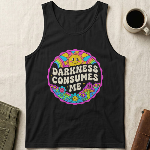 MyDesigns Physical Item XS / Black Darkness Consumes Me Unisex Tank Top