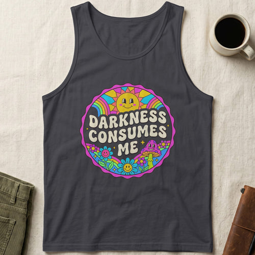 MyDesigns Physical Item XS / Dark Grey Darkness Consumes Me Unisex Tank Top