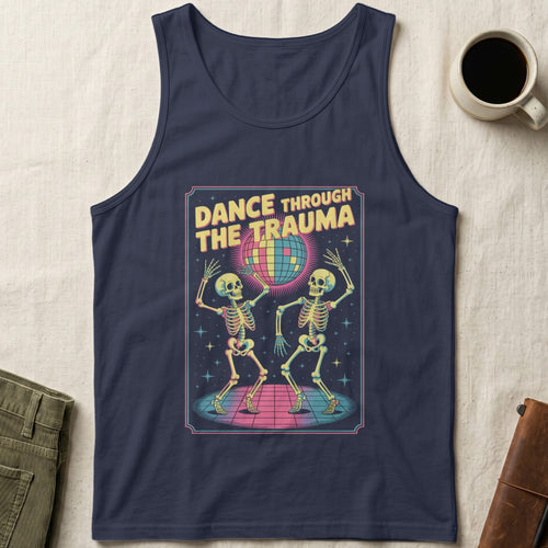 MyDesigns Physical Item XS / Navy Dance Through The Trauma Unisex Tank Top