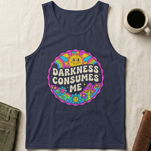 MyDesigns Physical Item XS / Navy Darkness Consumes Me Unisex Tank Top