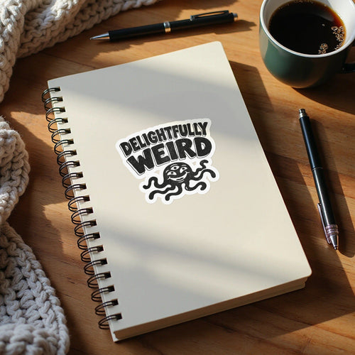 MyDesigns Sticker 4" × 4" / White DELIGHTFULLY WEIRD Sticker