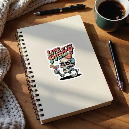 MyDesigns Sticker 4" × 4" / White Life of the Party Sticker