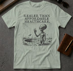 MyDesigns t-shirt Alien / S / Sage Realer than Affordable Healthcare Tee