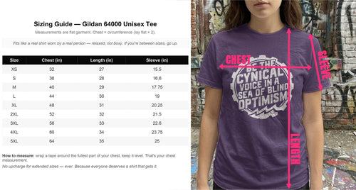 MyDesigns t-shirt Be the Cynical Voice in a Sea of Blind Optimism Tee