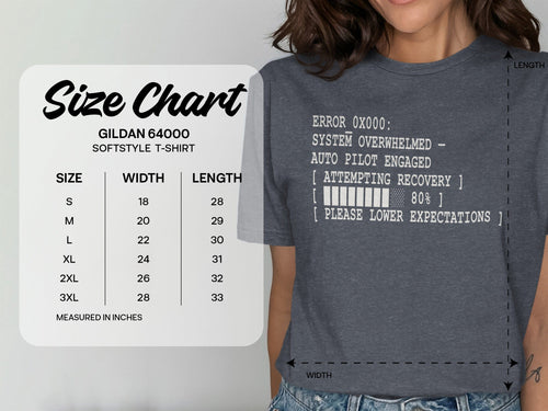 MyDesigns t-shirt Error System Overwhelmed Tee