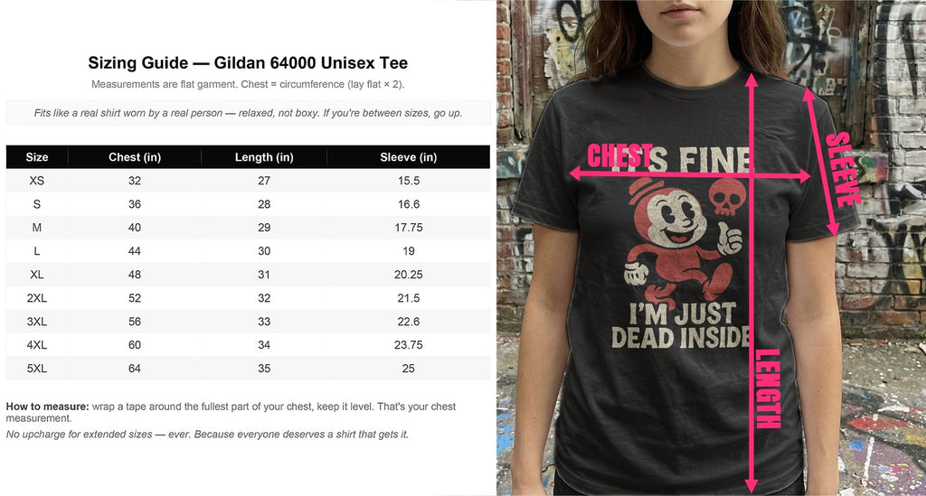 MyDesigns t-shirt It's Fine I'm Just Dead Inside Tee