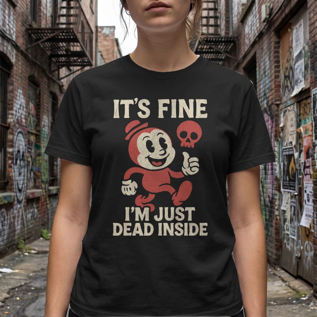 MyDesigns t-shirt It's Fine I'm Just Dead Inside Tee