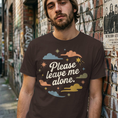 MyDesigns t-shirt L / Dark Chocolate Please Leave Me Alone Tee