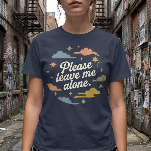 MyDesigns t-shirt M / Navy Please Leave Me Alone Tee