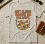 MyDesigns t-shirt M / Sand Just Gliding Through The Hellscape Airplane T-Shirt