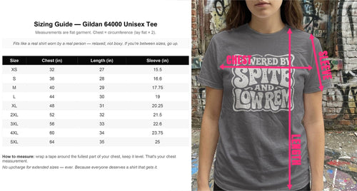 MyDesigns t-shirt Powered by Spite and Low REM Tee