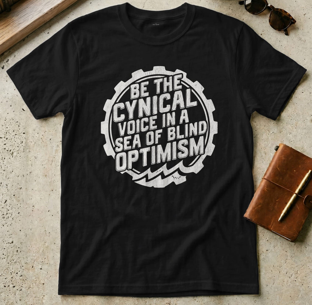MyDesigns t-shirt S / Black Be the Cynical Voice in a Sea of Blind Optimism Tee