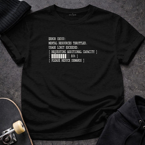 MyDesigns t-shirt S / Black Error Metal Resources Throttled Tee