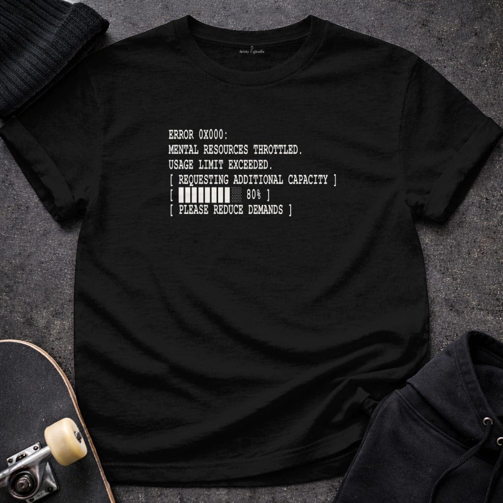 MyDesigns t-shirt S / Black Error Metal Resources Throttled Tee