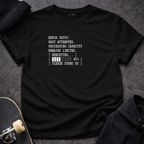 MyDesigns t-shirt S / Black Error Rest Attempted Tee