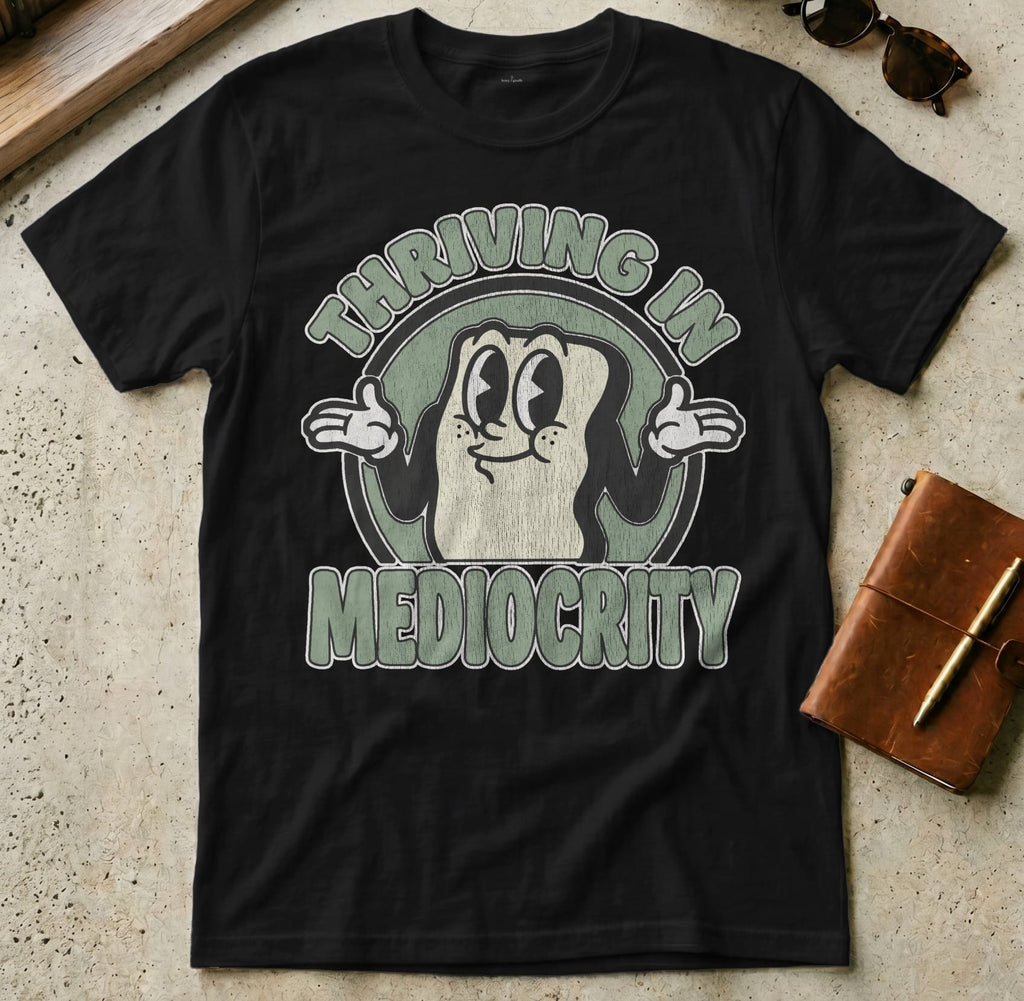 MyDesigns t-shirt S / Black Thriving in Mediocrity Tee