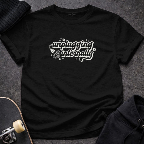 MyDesigns T-shirt S / Black Unplugging Internally T-Shirt