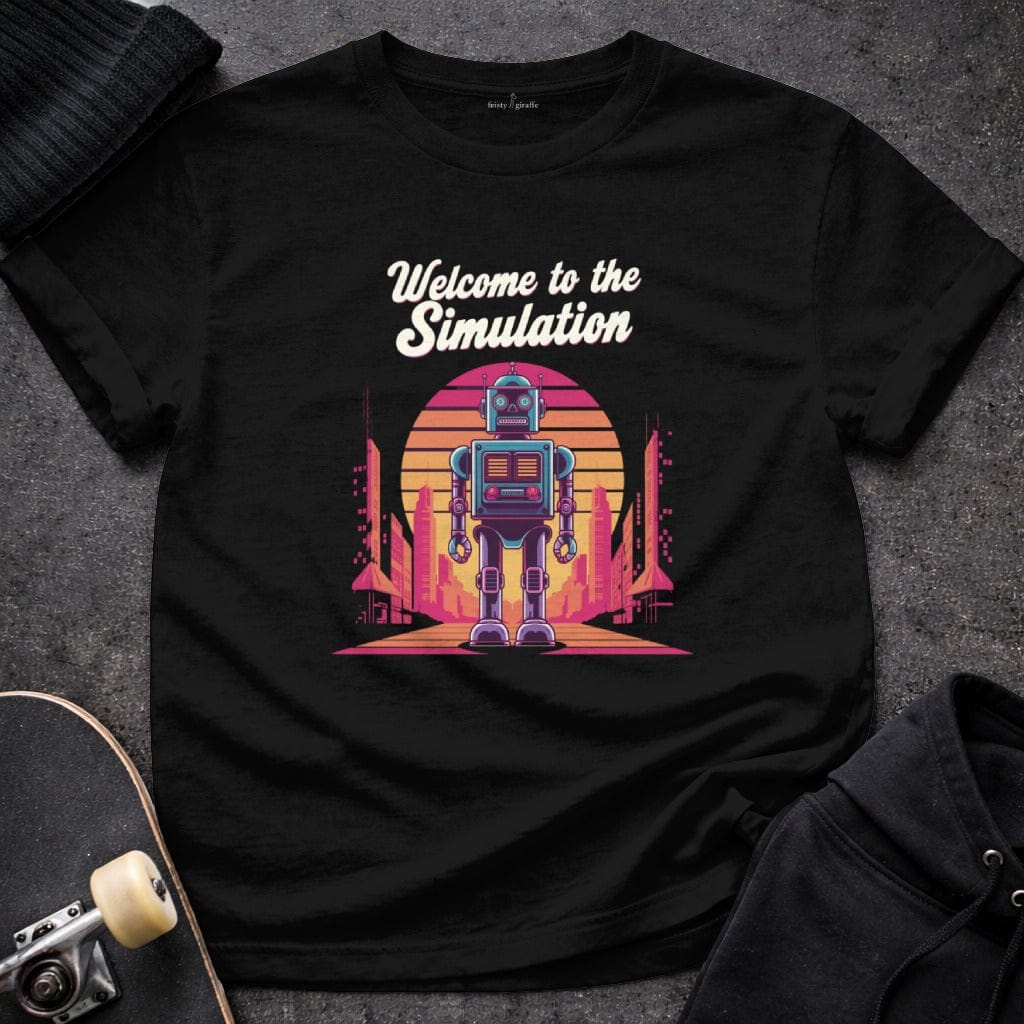 MyDesigns t-shirt S / Black Welcome to the Simulation Tee