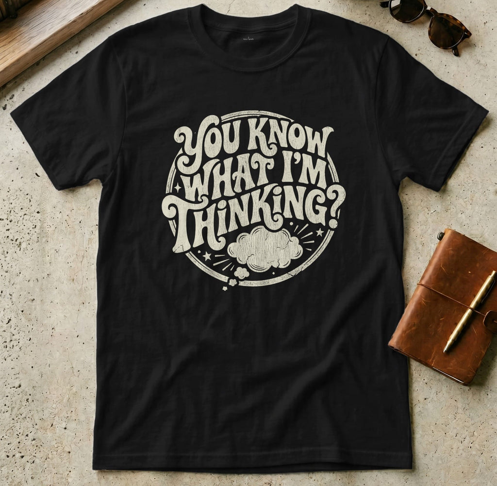 MyDesigns t-shirt S / Black You Know What I'm Thinking? Tee