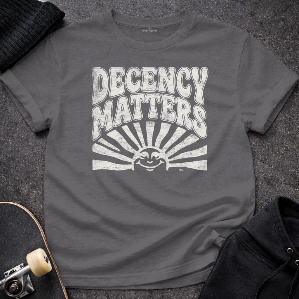 MyDesigns T-Shirt S / Charcoal Decency Matters T-Shirt