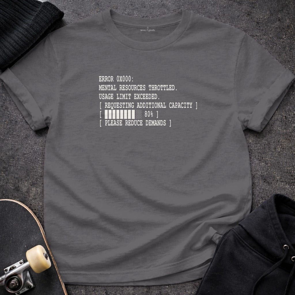 MyDesigns t-shirt S / Charcoal Error Metal Resources Throttled Tee
