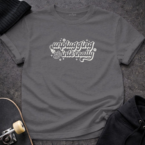 MyDesigns T-shirt S / Charcoal Unplugging Internally T-Shirt