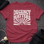 MyDesigns T-Shirt S / Heather Cardinal Decency Matters T-Shirt