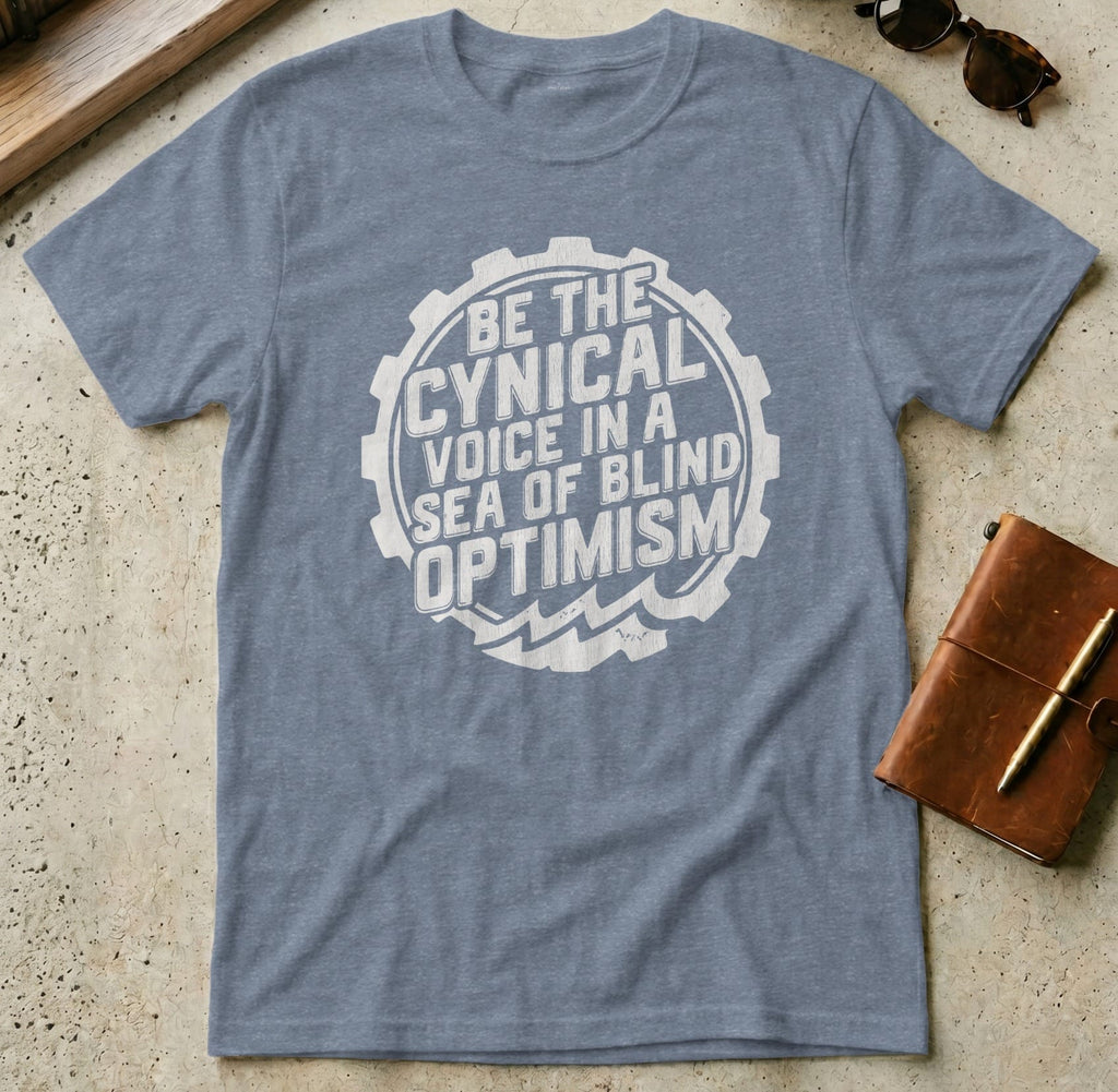 MyDesigns t-shirt S / Heather Indigo Be the Cynical Voice in a Sea of Blind Optimism Tee