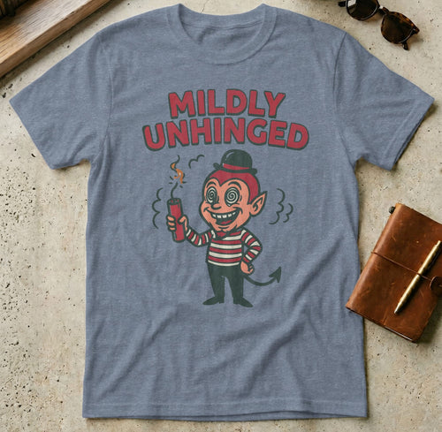 MyDesigns t-shirt S / Heather Indigo Mildly Unhinged Tee