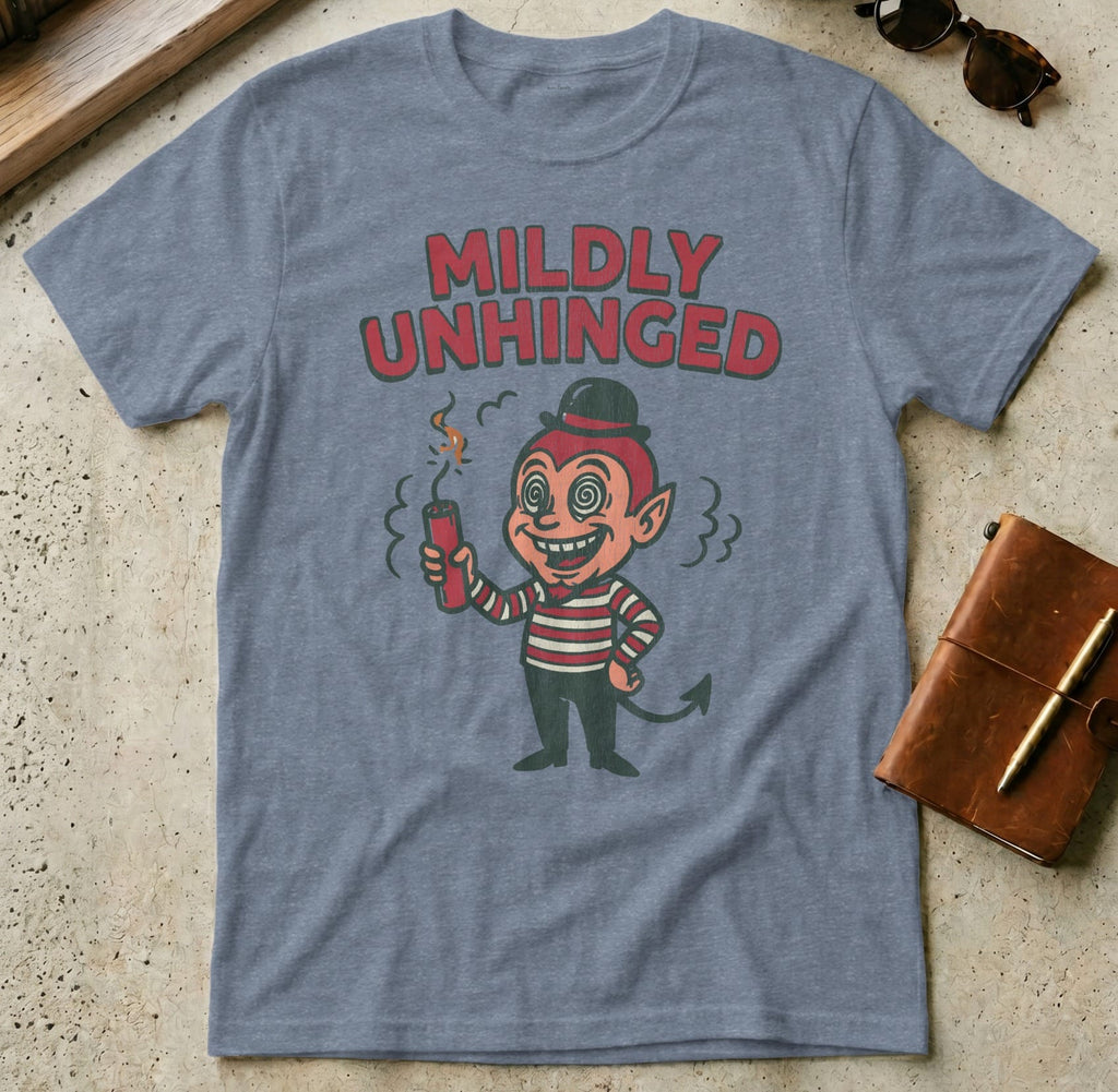 MyDesigns t-shirt S / Heather Indigo Mildly Unhinged Tee