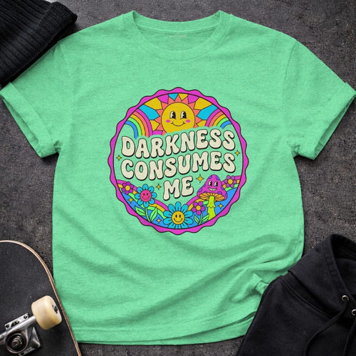 MyDesigns t-shirt S / Heather Irish Green Darkness Consumes Me Tee