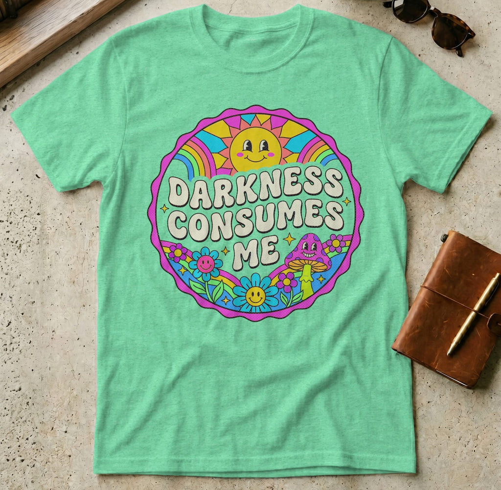 MyDesigns t-shirt S / Heather Irish Green Darkness Consumes Me Tee