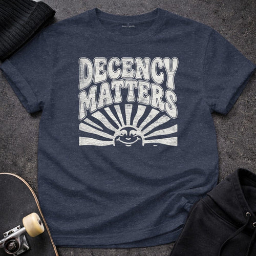 MyDesigns T-Shirt S / Heather Navy Decency Matters T-Shirt
