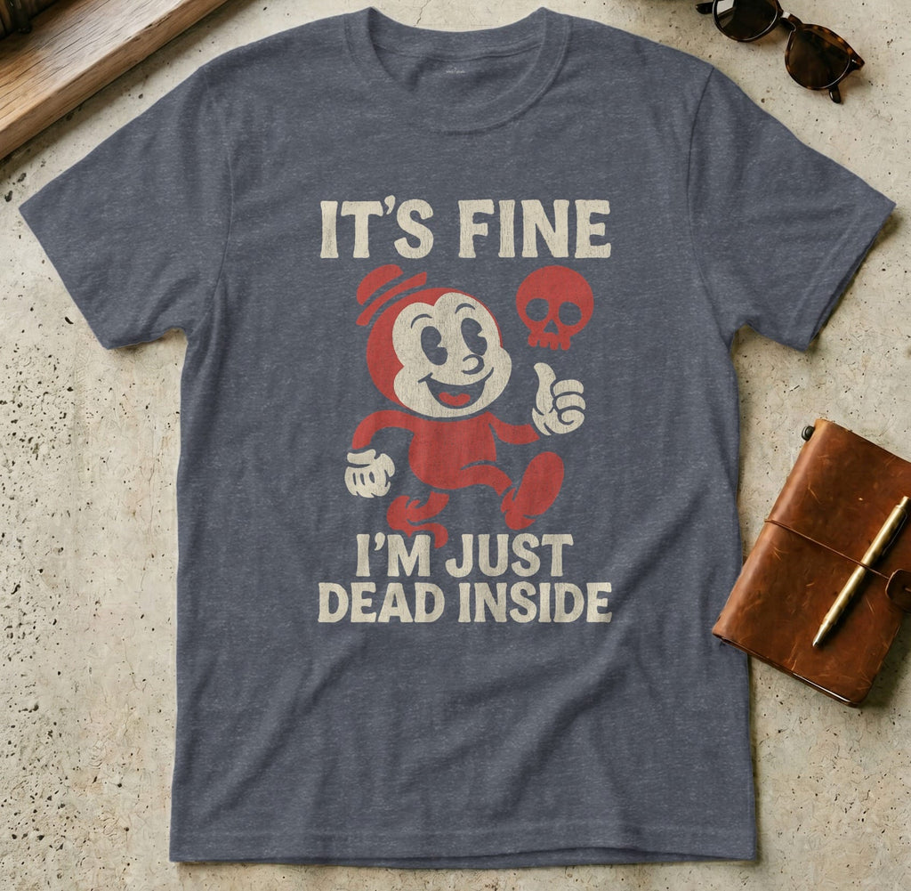 MyDesigns t-shirt S / Heather Navy It's Fine I'm Just Dead Inside Tee