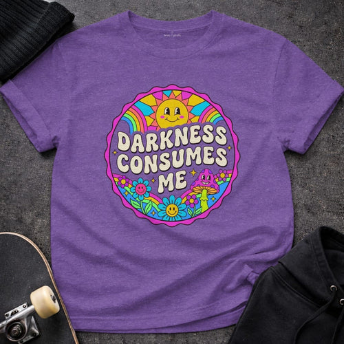 MyDesigns t-shirt S / Heather Purple Darkness Consumes Me Tee