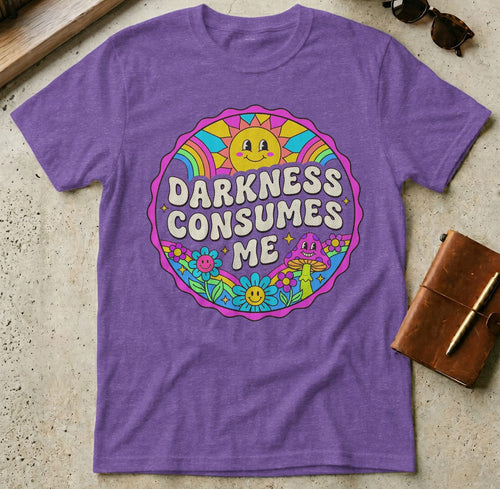 MyDesigns t-shirt S / Heather Purple Darkness Consumes Me Tee