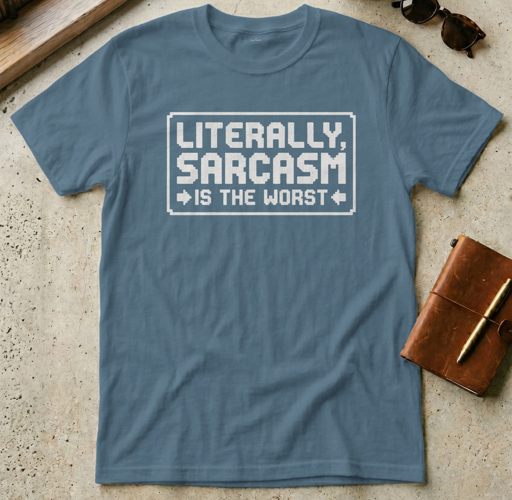 MyDesigns t-shirt S / Indigo Blue Literally Sarcasm is the Worst Tee