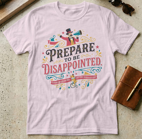 MyDesigns t-shirt S / Light Pink Prepare to be Disappointed Tee