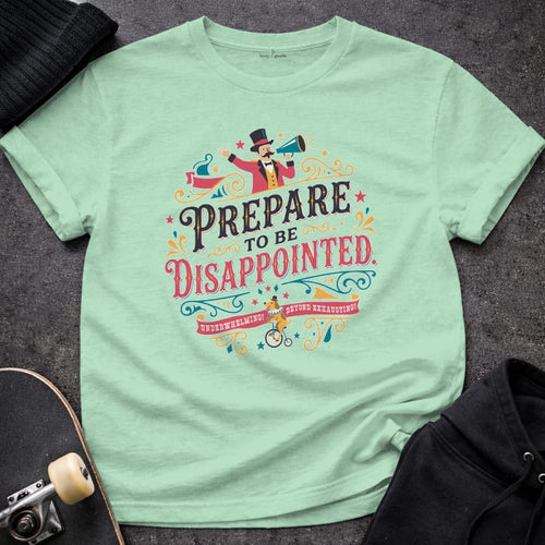 MyDesigns t-shirt S / Mint Green Prepare to be Disappointed Tee