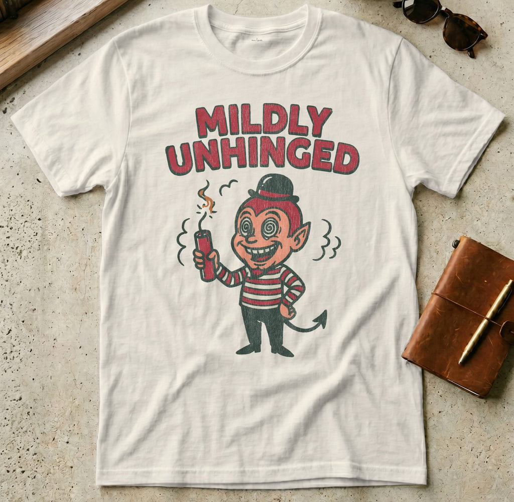 MyDesigns t-shirt S / Natural Mildly Unhinged Tee