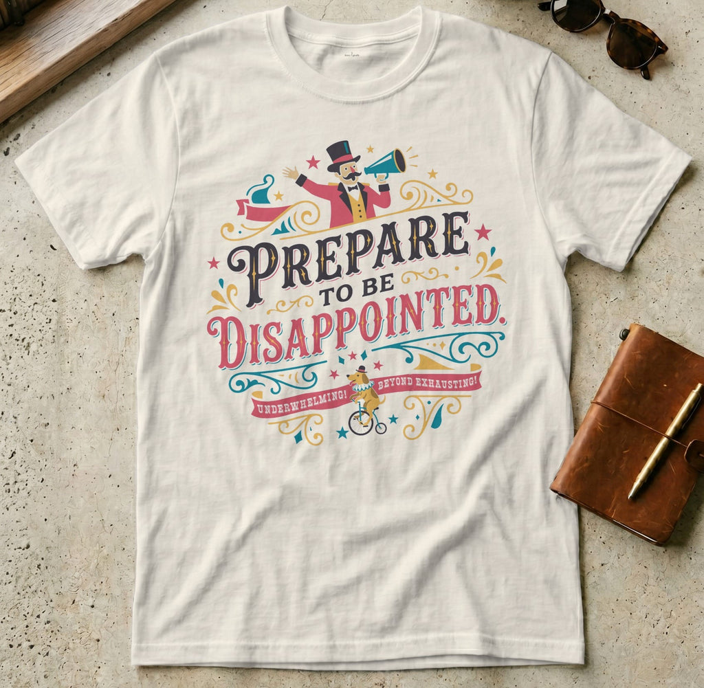 MyDesigns t-shirt S / Natural Prepare to be Disappointed Tee