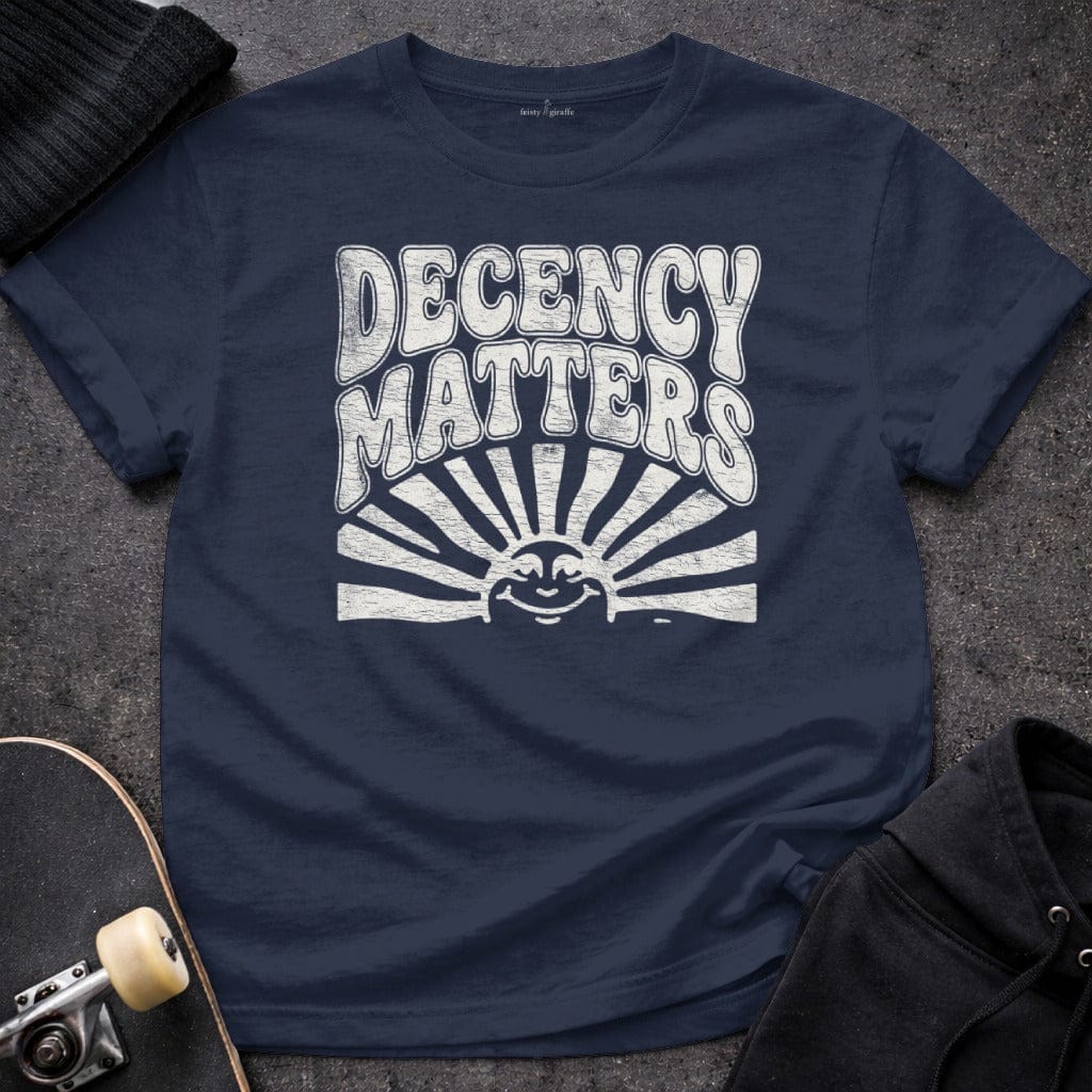 MyDesigns T-Shirt S / Navy Decency Matters T-Shirt