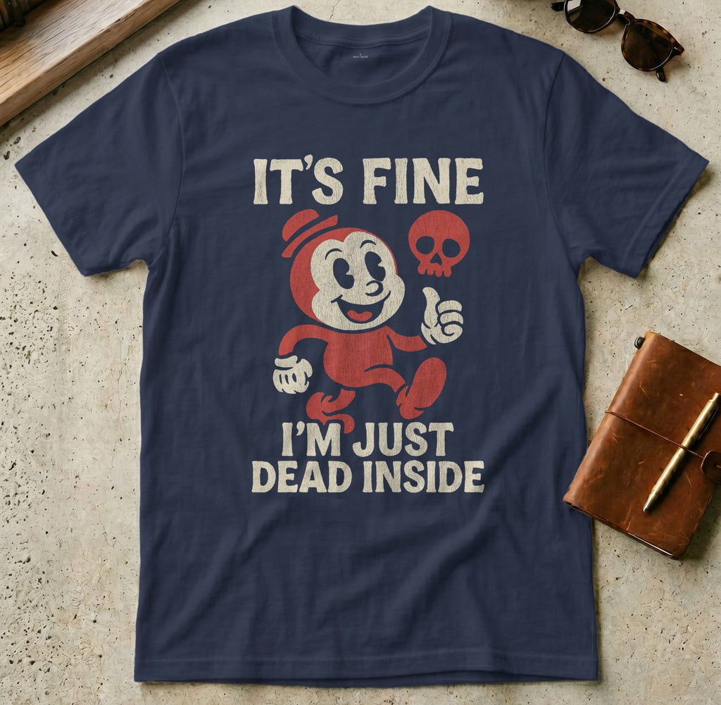 MyDesigns t-shirt S / Navy It's Fine I'm Just Dead Inside Tee