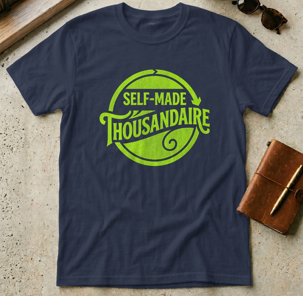 MyDesigns t-shirt S / Navy Self Made Thousandaire Tee