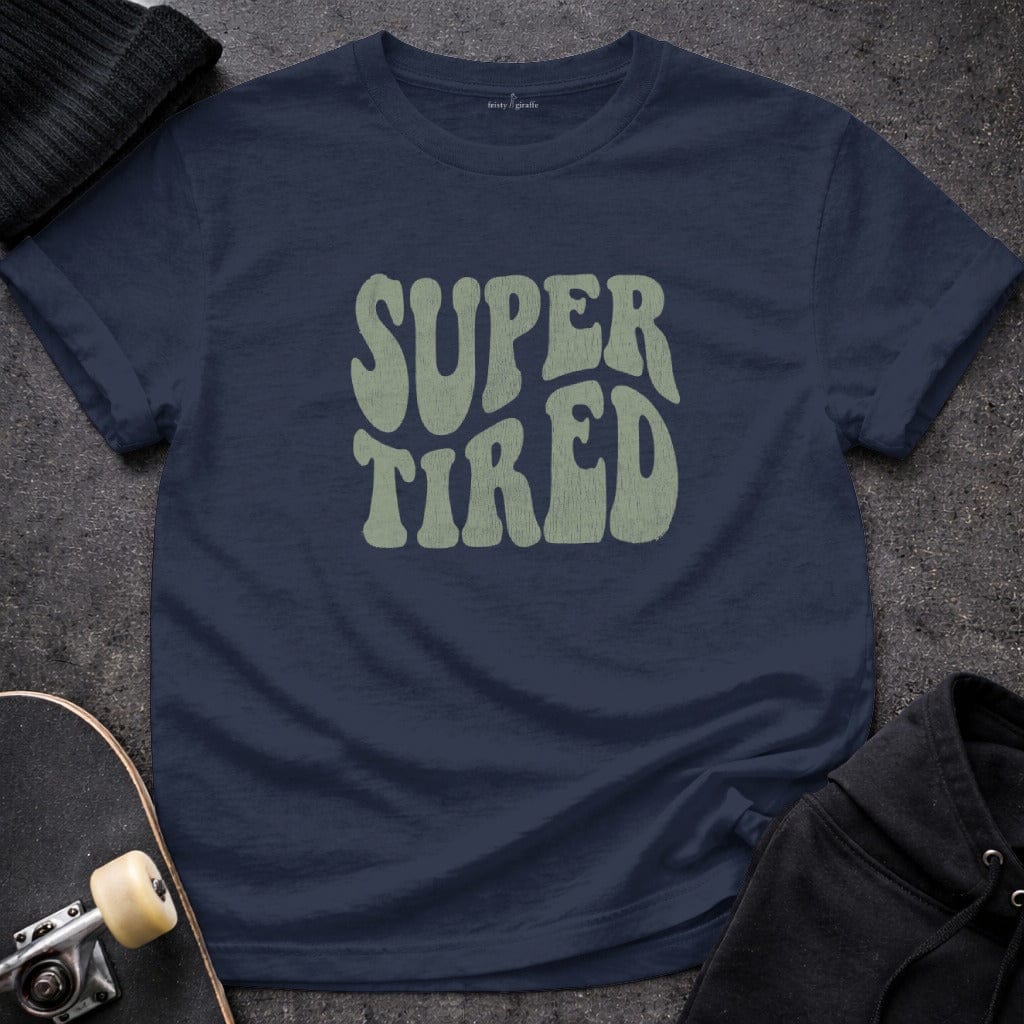 MyDesigns t-shirt S / Navy Super Tired tee
