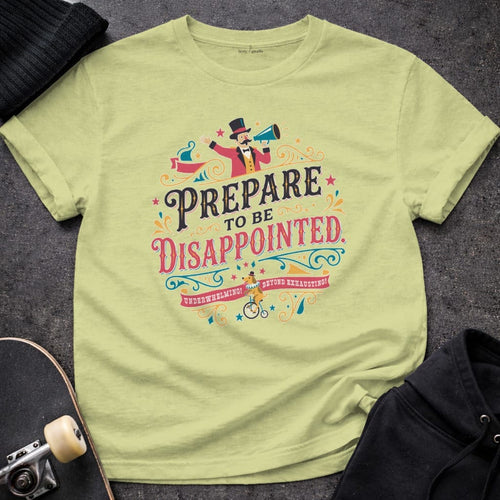 MyDesigns t-shirt S / Pistachio Prepare to be Disappointed Tee