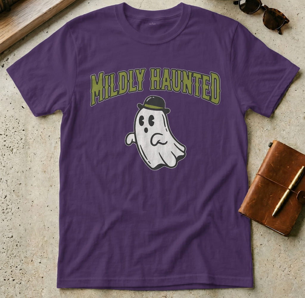 MyDesigns t-shirt S / Purple Mildly Haunted Tee